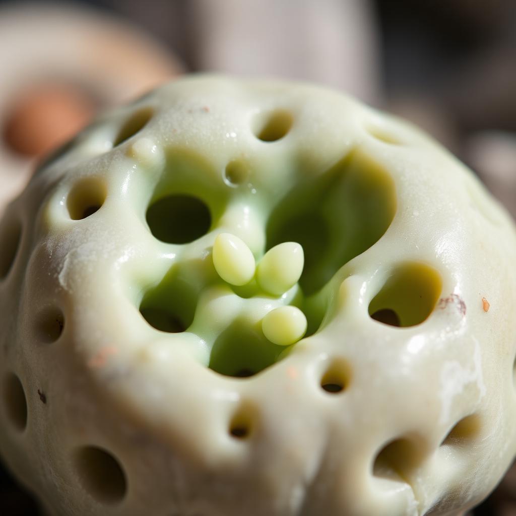 Lithops meyeri — pale grey-green body with sunken windows (AI reference)